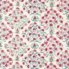 red botanical embroideried fabric from Sanderson