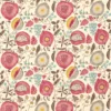 red botanical printed fabric from Sanderson
