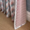 red misc curtain with wall
