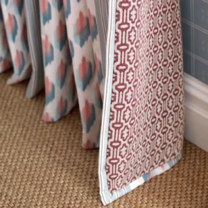 red misc curtain with wall