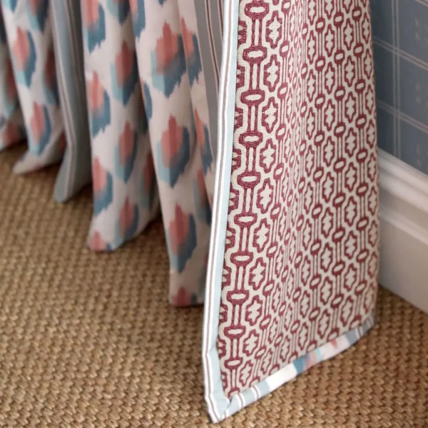 Matmi Fabric - Seafoam by red misc curtain with wall