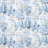 blue botanical linen fabric from Sanderson