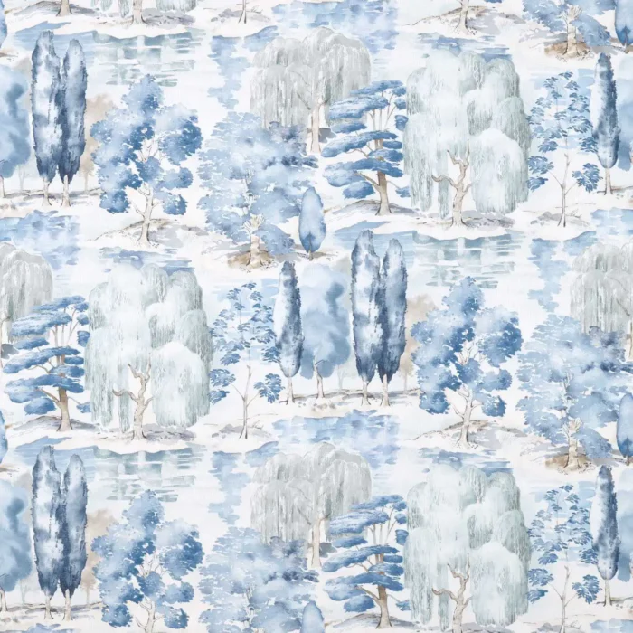 Waterperry Fabric - Indigo swatch