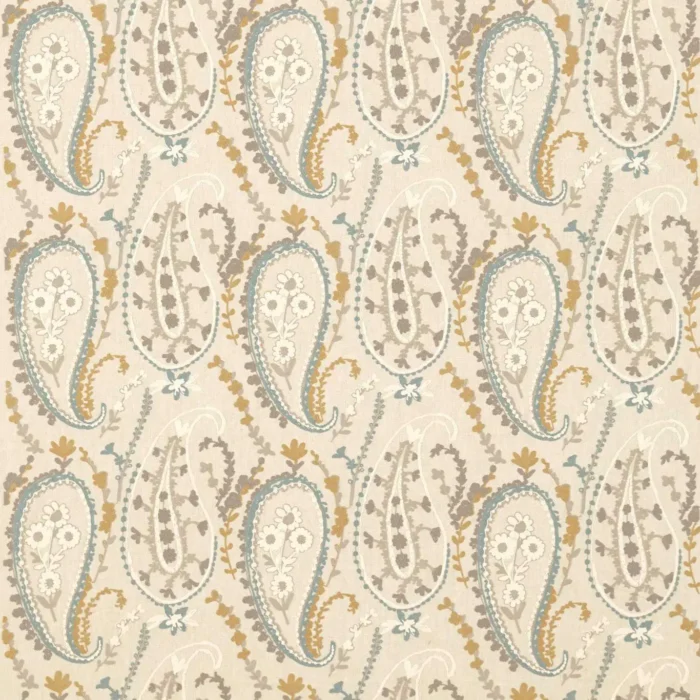 Jamila Fabric - Wedgwood / Linen swatch