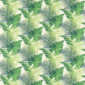 green botanical woven fabric from Sanderson