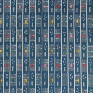 blue striped embroideried fabric from Sanderson