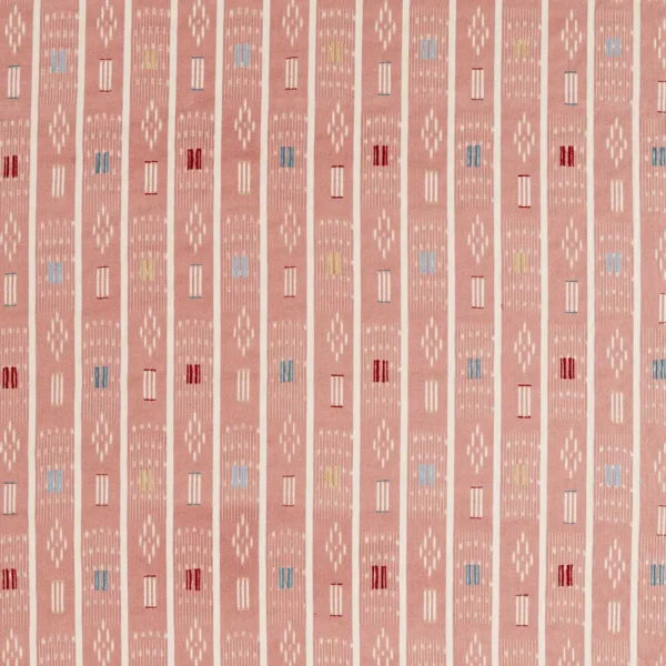 Safar Fabric - Pink Pepper / Multi by pink striped embroideried fabric from Sanderson