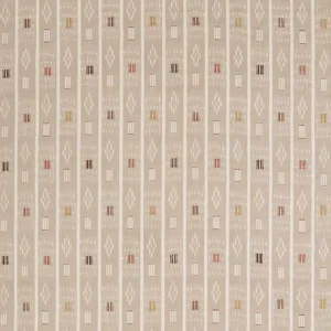 brown striped embroideried fabric from Sanderson