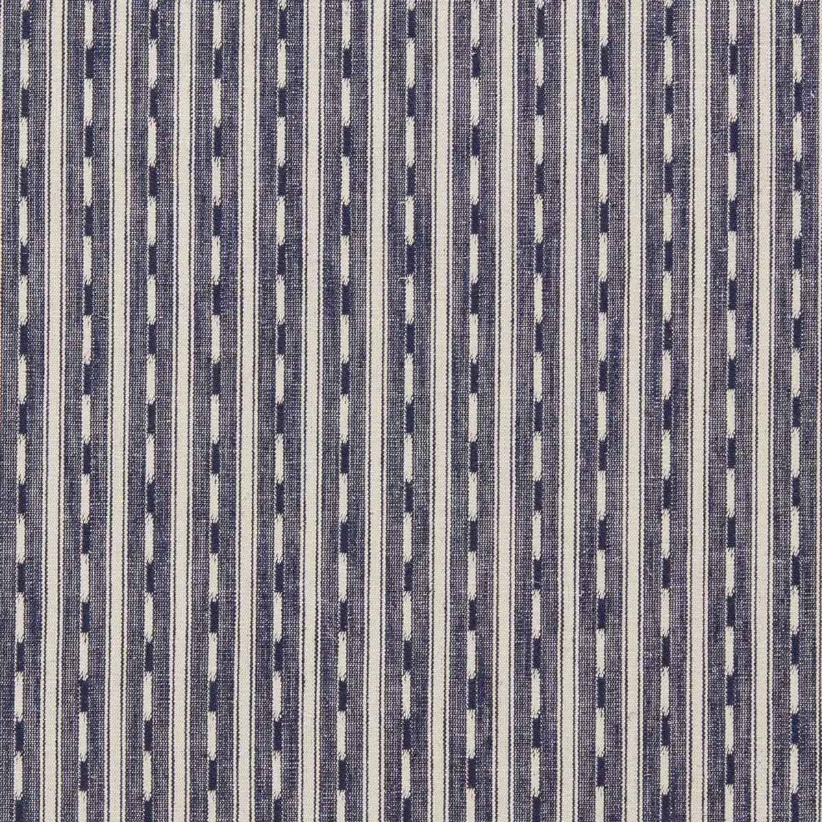 Toba Fabric - Indigo by purple striped woven fabric from Sanderson