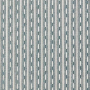 blue striped woven fabric from Sanderson