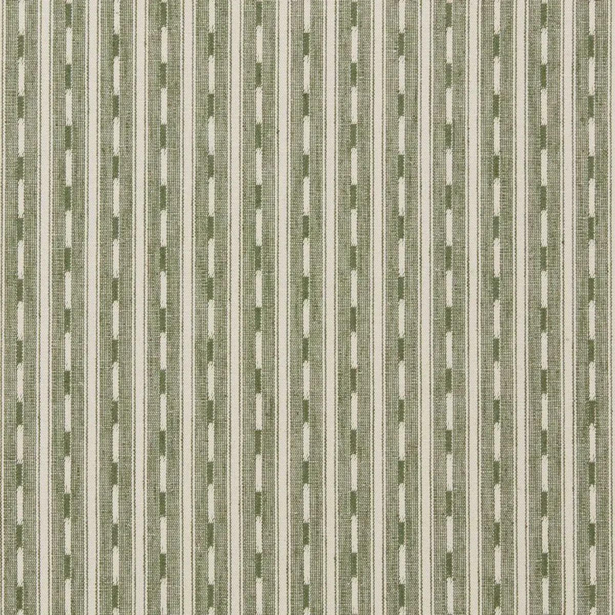Toba Fabric - Spiirulina by green striped woven fabric from Sanderson