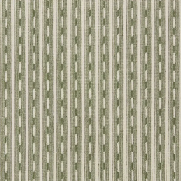 Toba Fabric - Spiirulina by green striped woven fabric from Sanderson