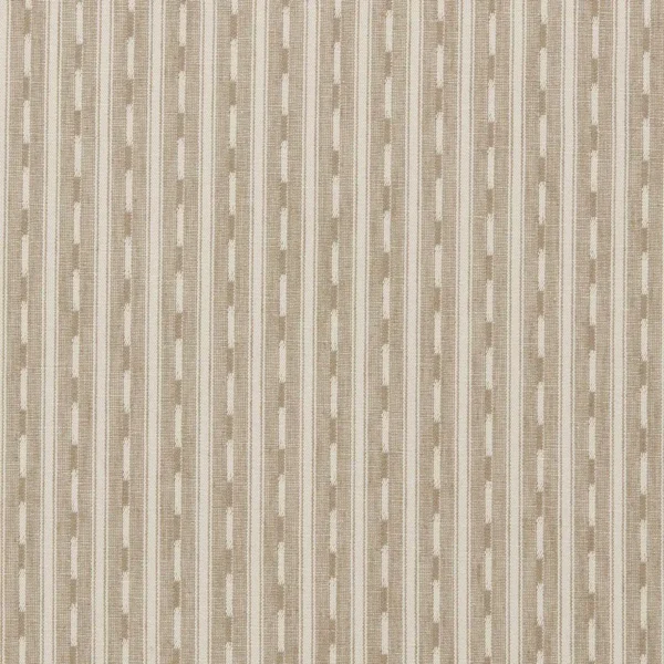 Toba Fabric - Shiitake by neutral striped woven fabric from Sanderson