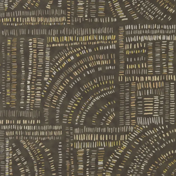 Frescoes Wallpaper - Charcoal / Chalk / Limestone by brown geometric wallpaper from harlequin