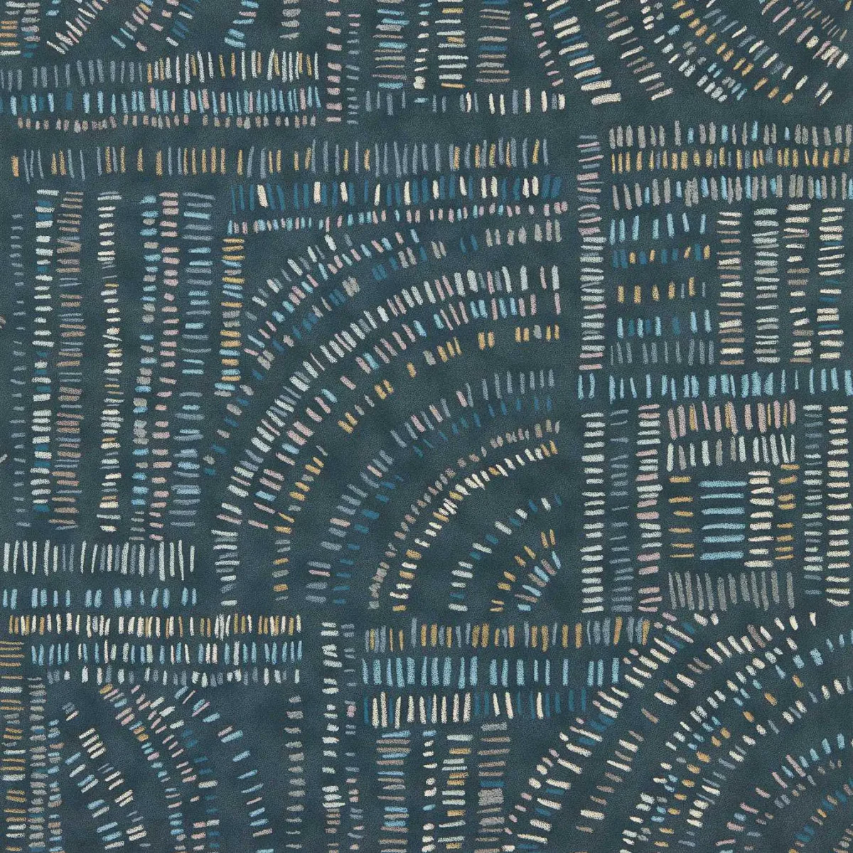 blue geometric wallpaper from harlequin