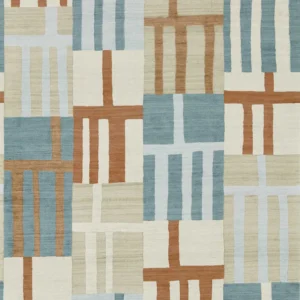 blue geometric wallpaper from harlequin