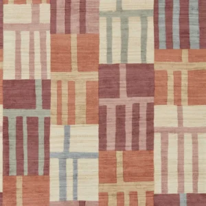 red geometric wallpaper from harlequin