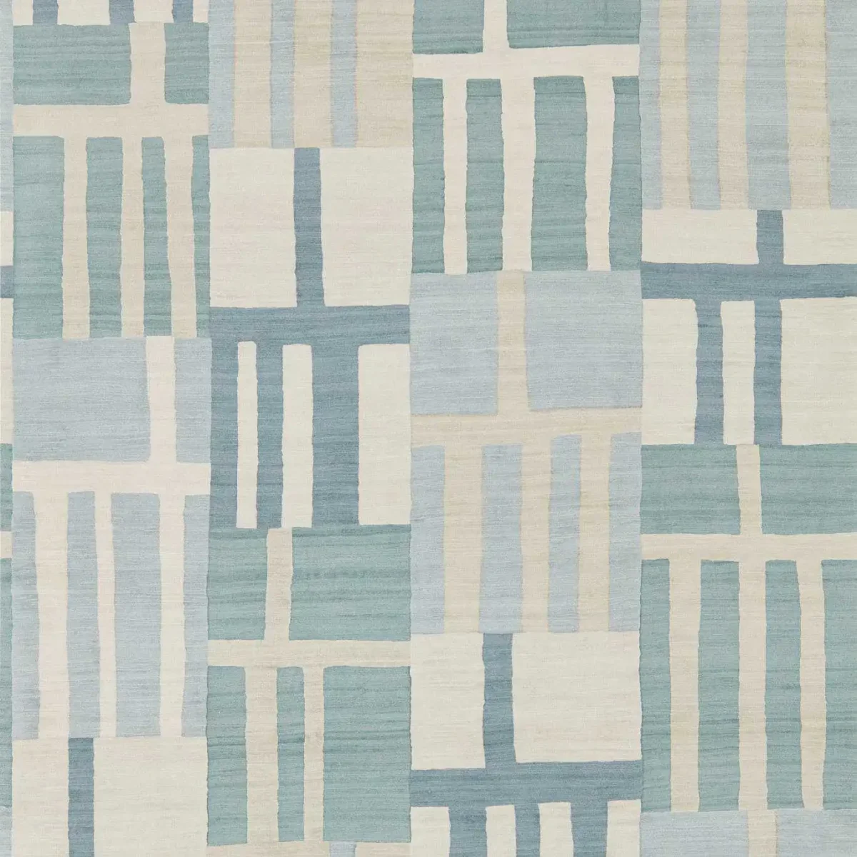 Monolith Wallpaper - Sapphire / Limestone by blue geometric wallpaper from harlequin