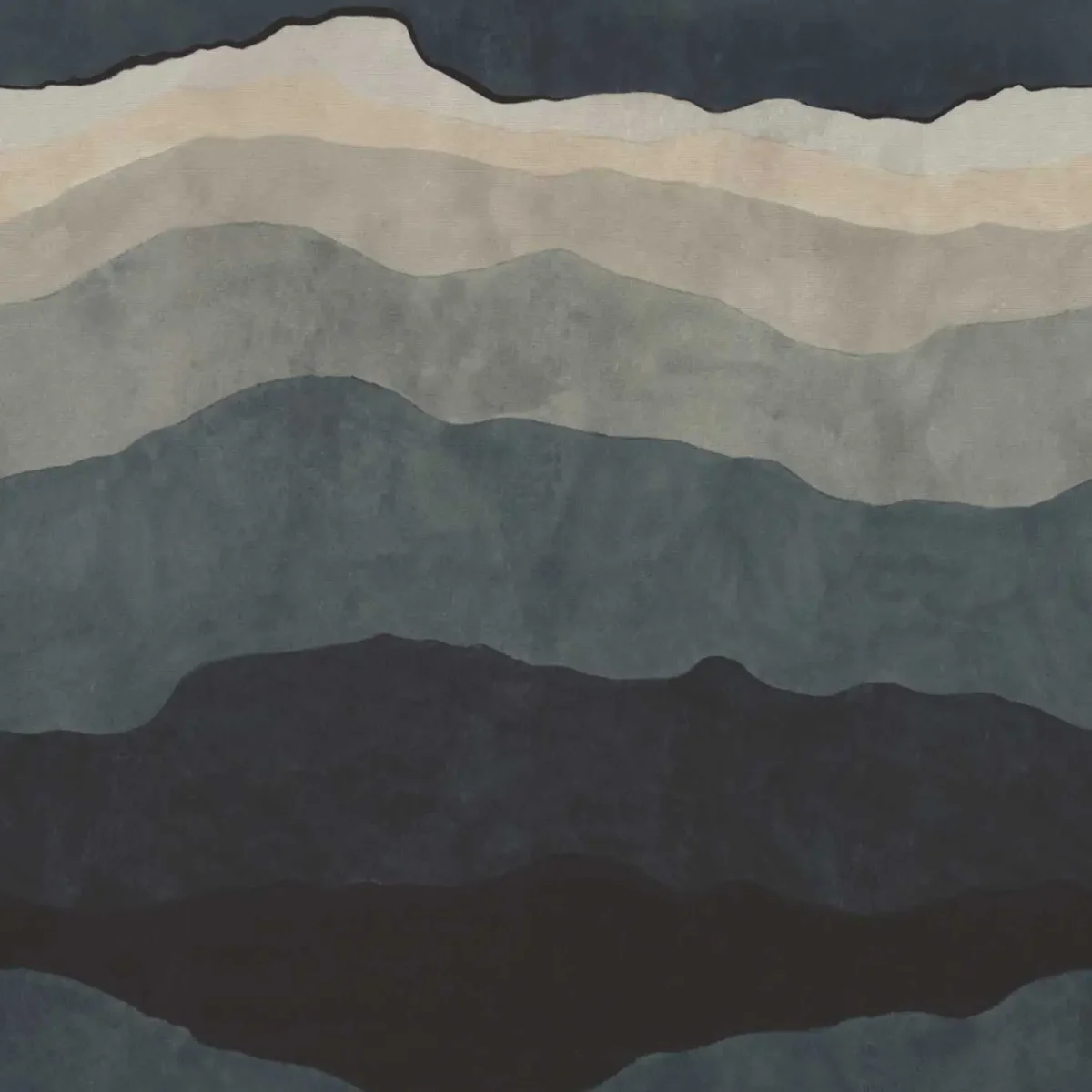 Sedimentary Wallpaper - Midnight by black-grey contemporary wallpaper from harlequin