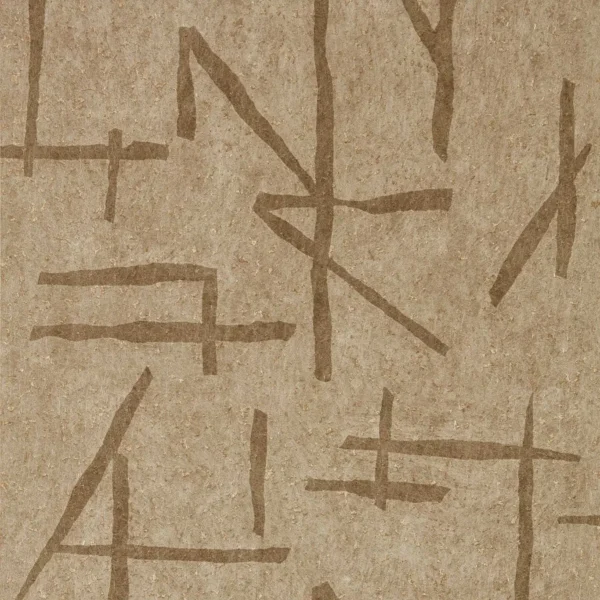 Dolmens Wallpaper - Sandstone / Gold by brown geometric wallpaper from harlequin