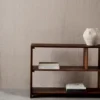 neutral misc wallpaper and wall with bookshelf and vases