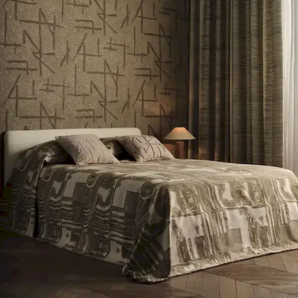 Dolmens Wallpaper - Sandstone / Gold by brown geometric wallpaper and with
