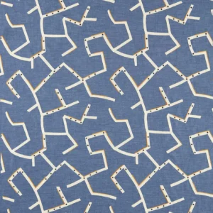 blue misc embroideried fabric from Harlequin