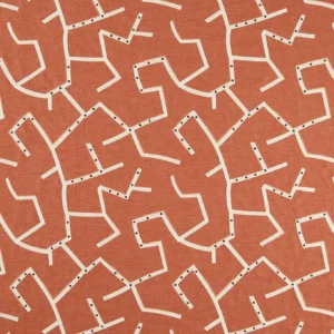 red misc embroideried fabric from Harlequin