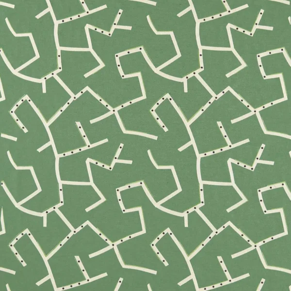 Saraceno Fabric - Jade by green misc embroideried fabric from Harlequin