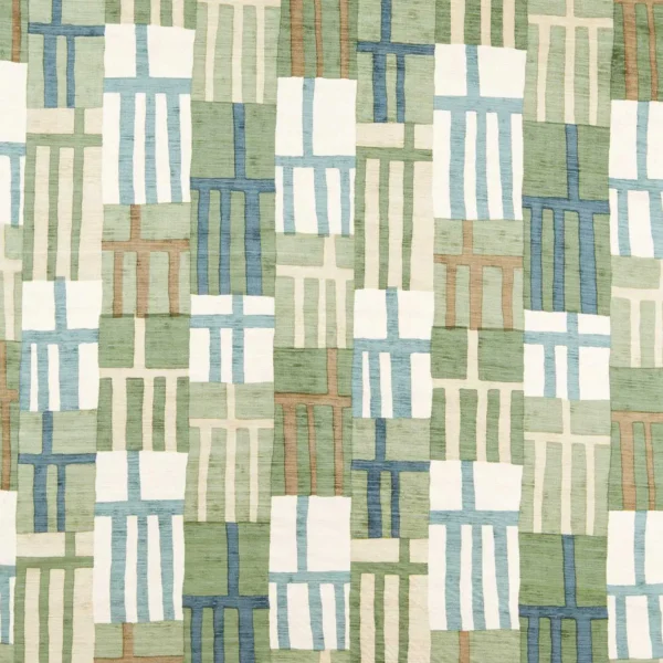Monolith Fabric - Jade / Kyanite by green geometric silk-satin fabric from Harlequin