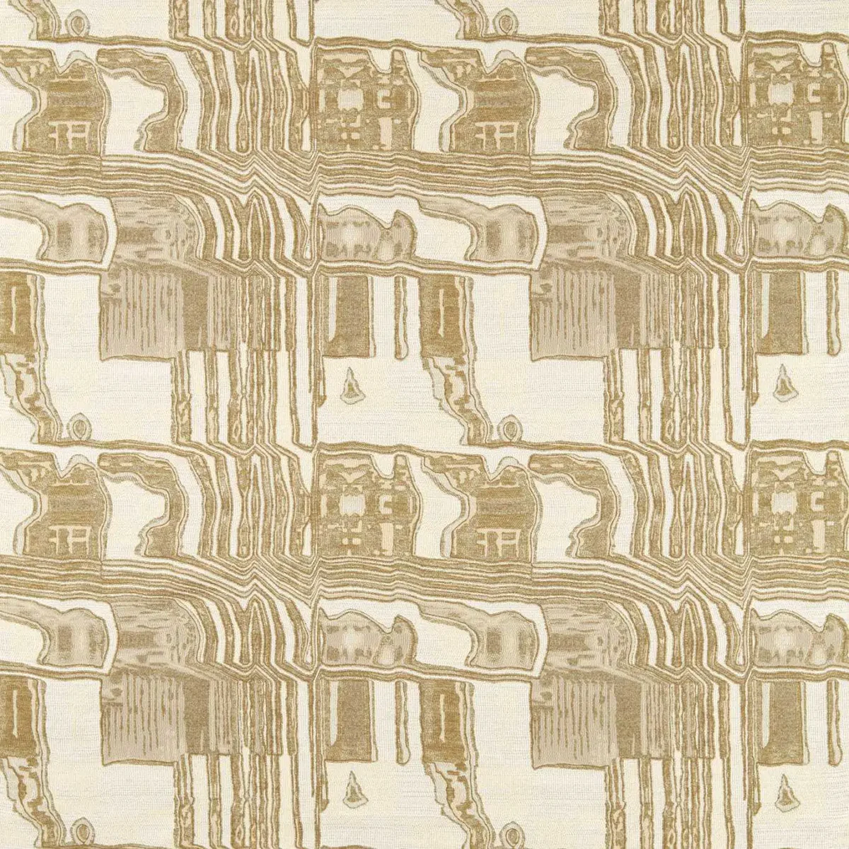 yellow contemporary jacquard fabric from Harlequin