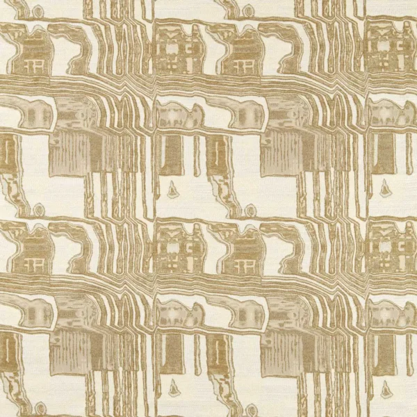Kiva Fabric - Moss / Olivine by yellow contemporary jacquard fabric from Harlequin