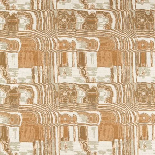 Kiva Fabric - Tigers Eye / Tourmaline by red contemporary jacquard fabric from Harlequin