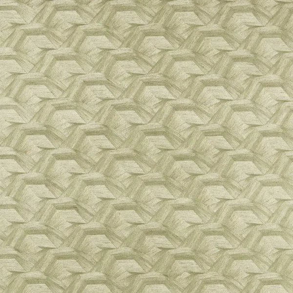 Cartography Fabric - Moss by green geometric embroideried fabric from Harlequin