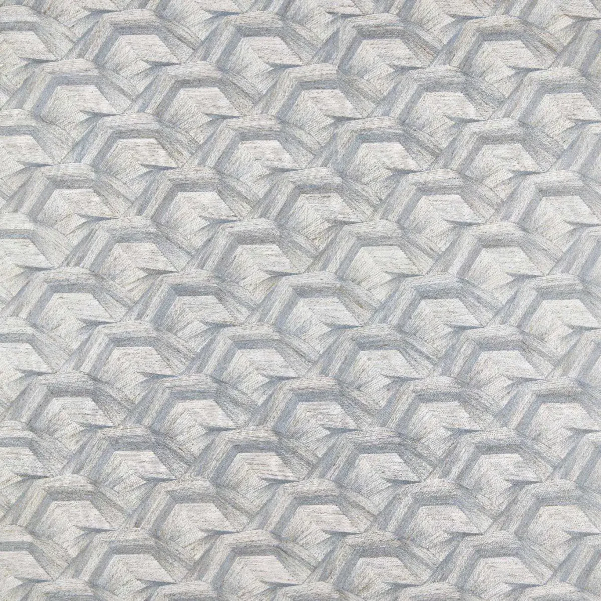 Cartography Fabric - Storm by blue geometric embroideried fabric from Harlequin