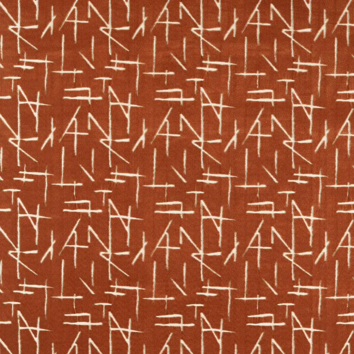Dolmens Velvet Fabric - Agate by red geometric velvet-chenille fabric from Harlequin