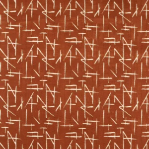 red geometric velvet-chenille fabric from Harlequin