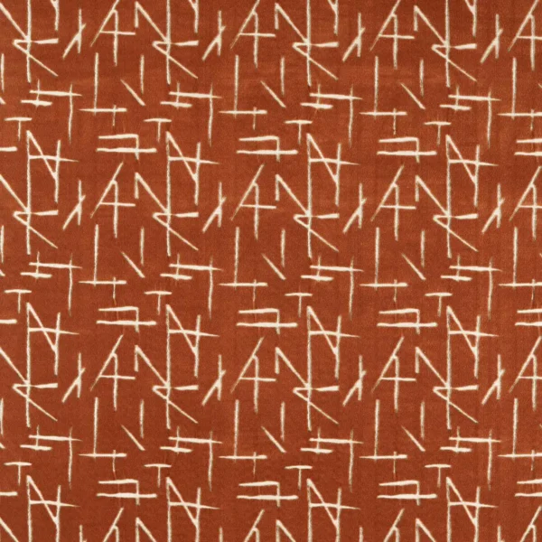 Dolmens Velvet Fabric - Agate by red geometric velvet-chenille fabric from Harlequin