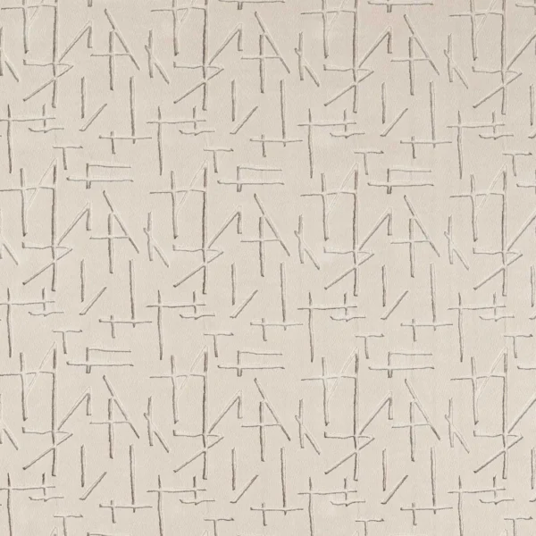 Dolmens Velvet Fabric - Calcatta by neutral geometric velvet-chenille fabric from Harlequin