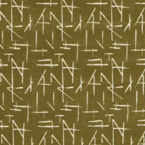 green geometric velvet-chenille fabric from Harlequin