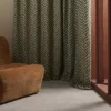 green misc curtain with armchair and window
