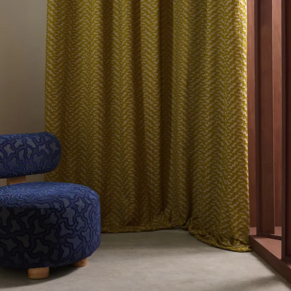 Thicket Fabric - Citrine by yellow misc curtain with armchair and window