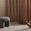 pink misc curtain with armchair and window