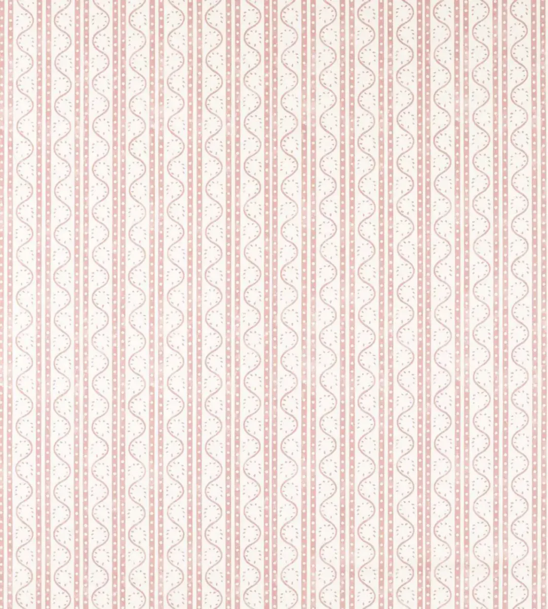 Split Pea Print Fabric - Dusk Pink by pink striped printed fabric from Scion