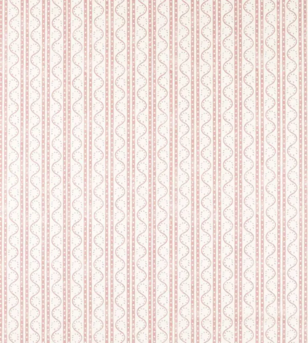 Split Pea Print Fabric - Dusk Pink by pink striped printed fabric from Scion