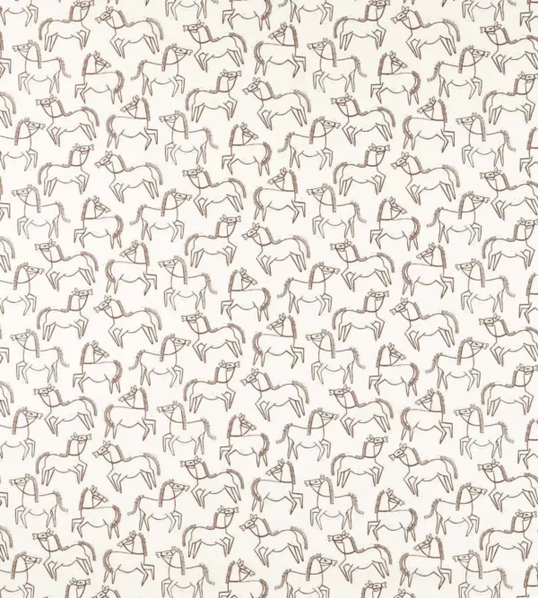 Canter Print Fabric - Chestnut by brown animal printed fabric from Scion