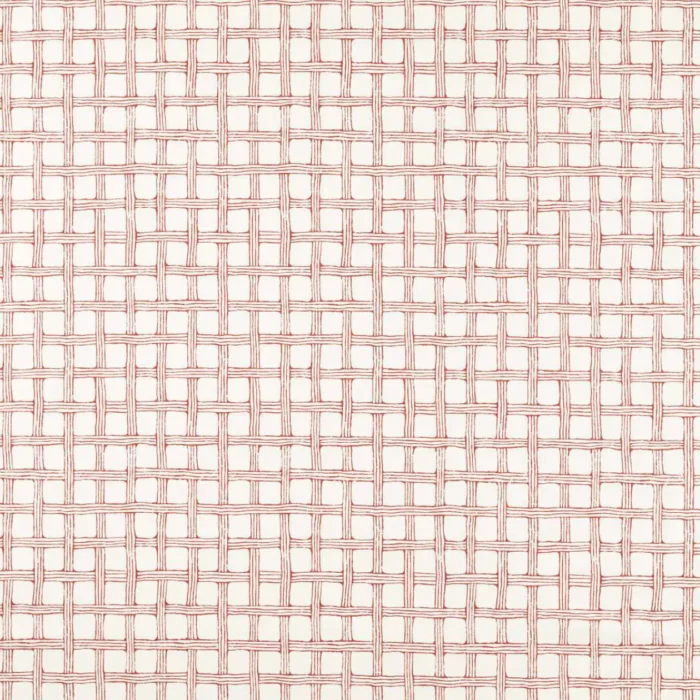 Fretwork Print Fabric - Ladybird Red swatch