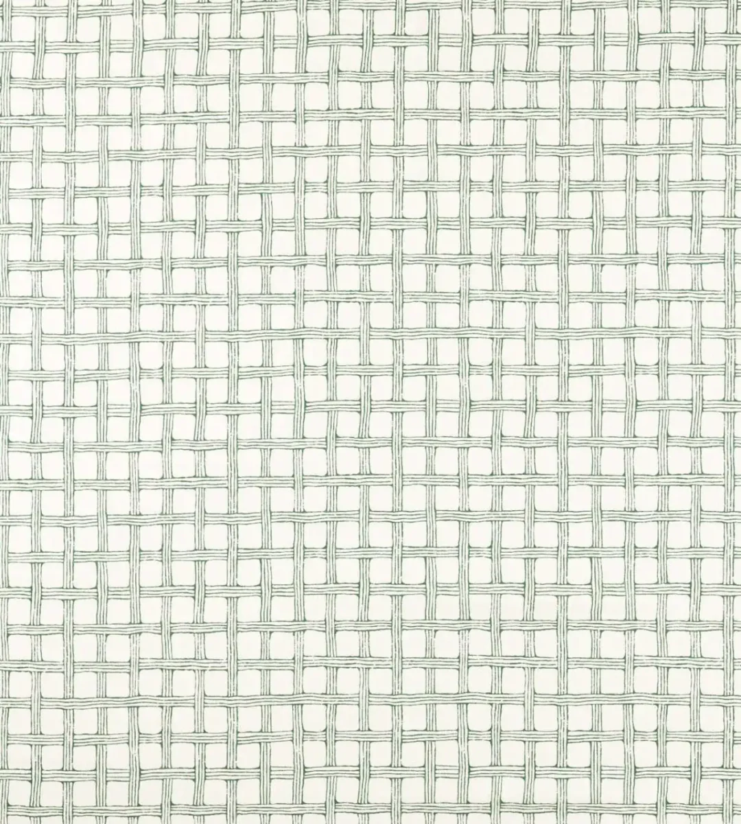 Fretwork Print Fabric - Forest by green checked printed fabric from Scion