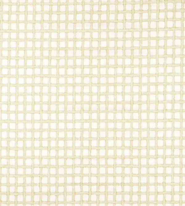 Fretwork Print Fabric - Honey by yellow checked printed fabric from Scion
