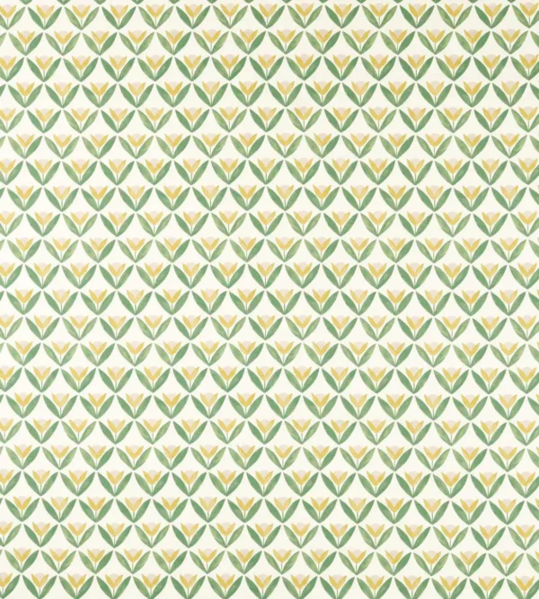 green botanical printed fabric from Scion